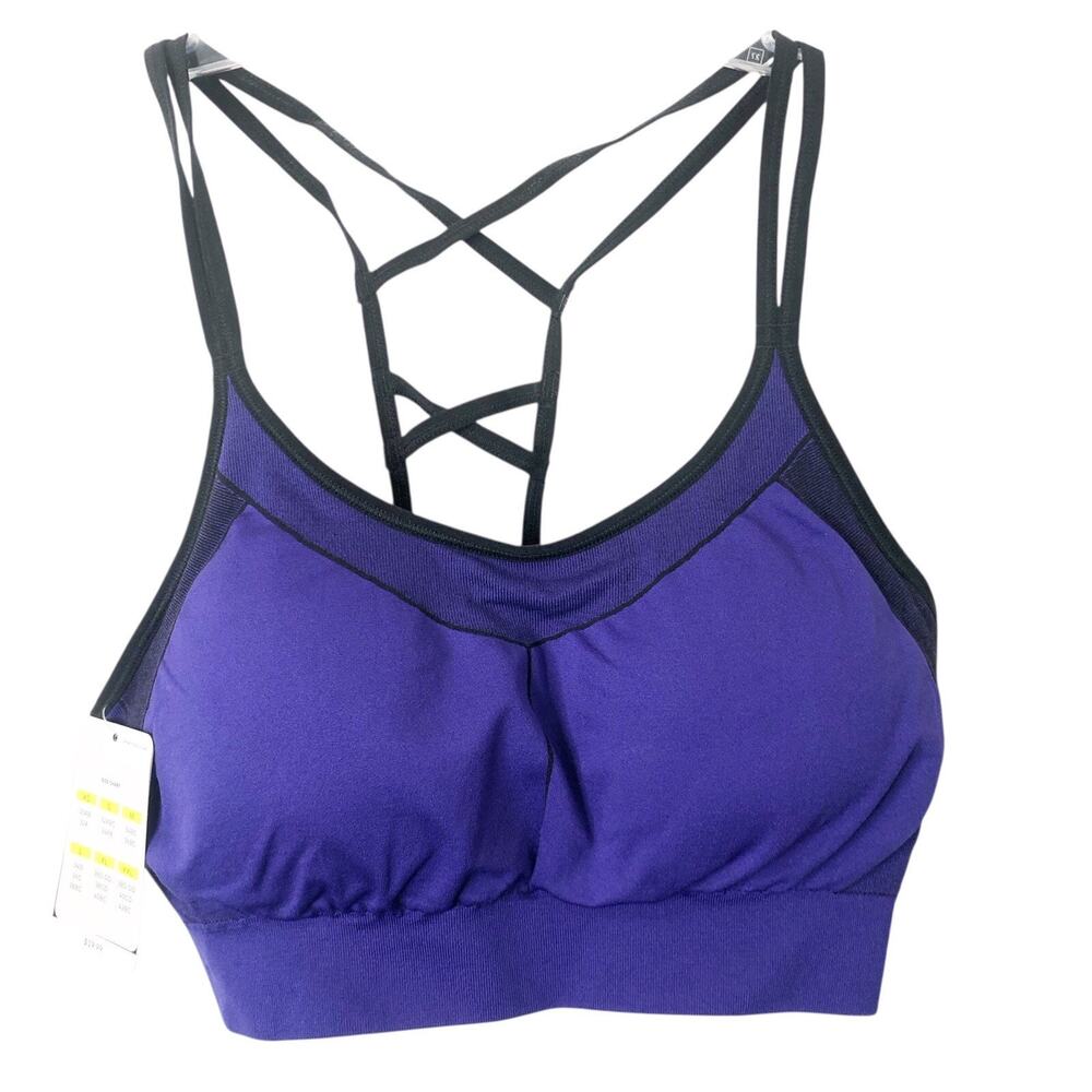 C9 By Champion NWT Purple Duo Dry Seamless Removable Cups Sports Bra XL